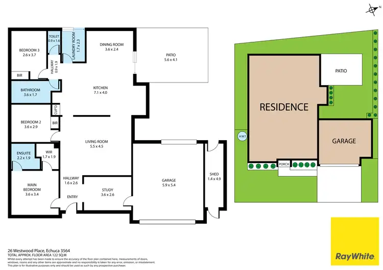 Floorplan of Homely house listing, 26 Westwood Place, Echuca VIC 3564