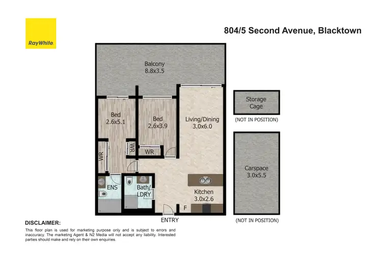 Floorplan of Homely apartment listing, 804/5 Second Avenue, Blacktown NSW 2148