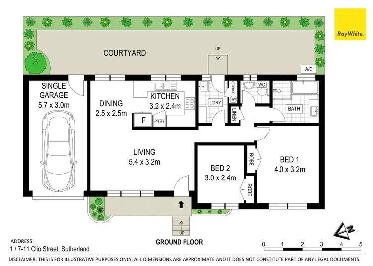 Floorplan of Homely villa listing, 1/7-11 Clio Street, Sutherland NSW 2232