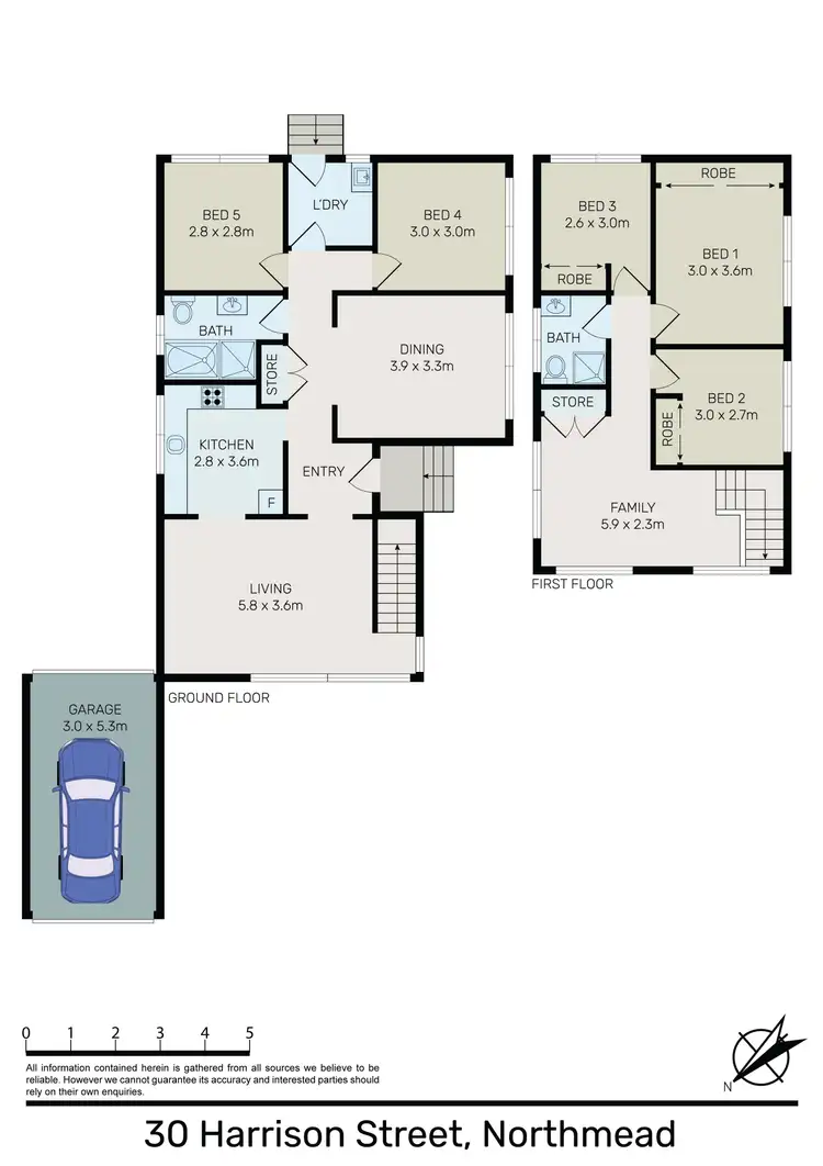 Floorplan of Homely house listing, 30 Harrison Street, Northmead NSW 2152