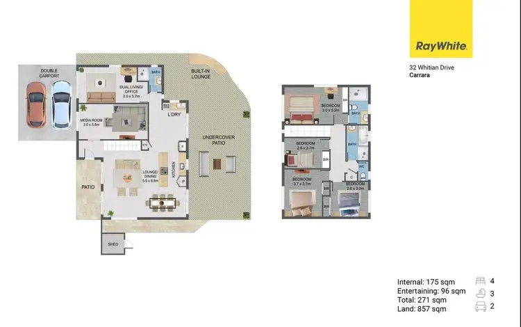 Floorplan of Homely house listing, 32 Whitian Drive, Carrara QLD 4211