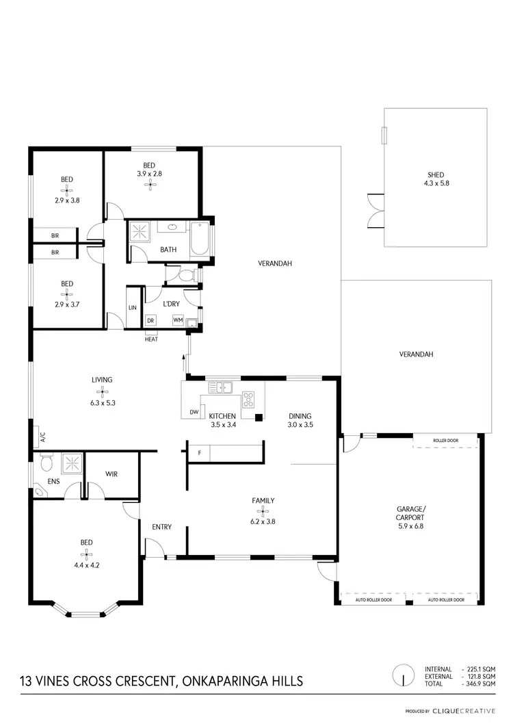 Floorplan of Homely house listing, 13 Vines Cross Crescent, Onkaparinga Hills SA 5163