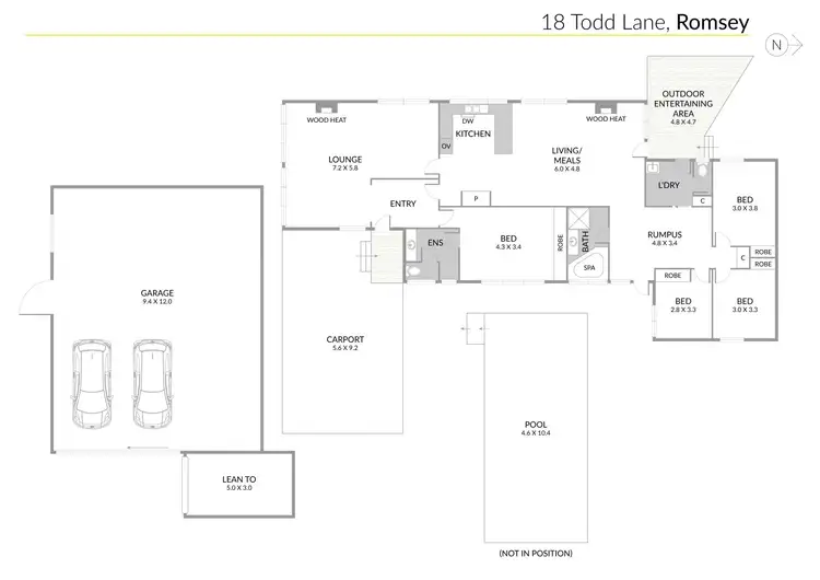 Floorplan of Homely house listing, 18 Todd Lane, Romsey VIC 3434