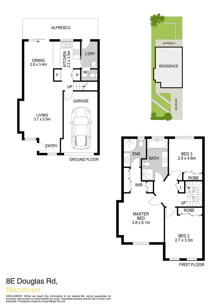 Floorplan of Homely townhouse listing, 8E Douglas Road, Blacktown NSW 2148