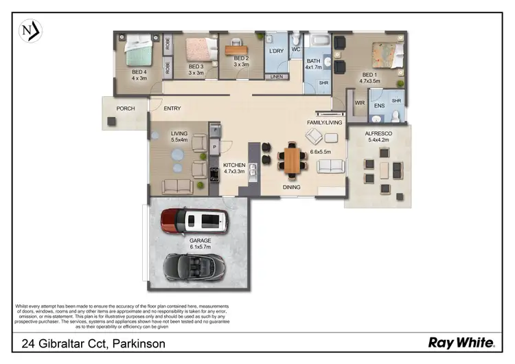 Floorplan of Homely house listing, 24 Gibraltar Circuit, Parkinson QLD 4115