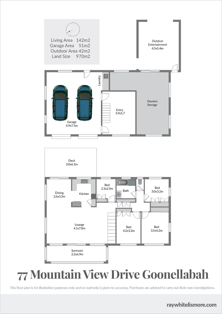 Floorplan of Homely house listing, 77 Mountain View Drive, Goonellabah NSW 2480