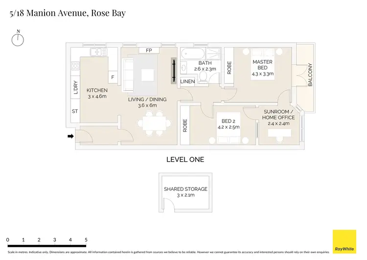 Floorplan of Homely apartment listing, 5/18 Manion Avenue, Rose Bay NSW 2029