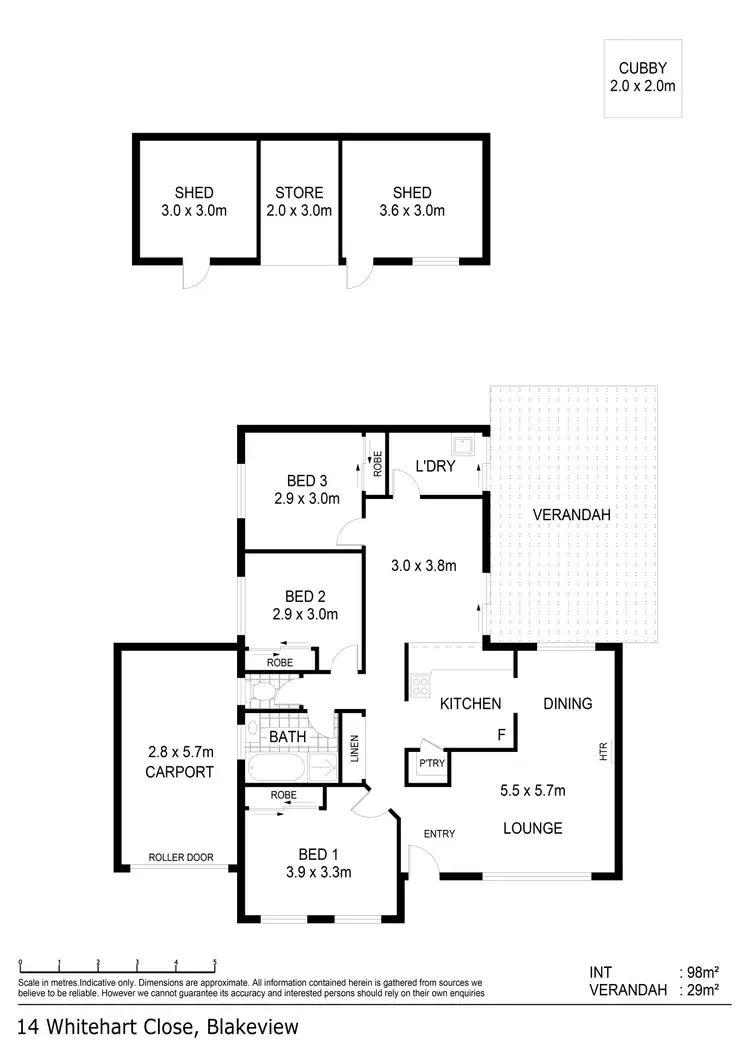 Floorplan of Homely house listing, 14 Whitehart Close, Blakeview SA 5114