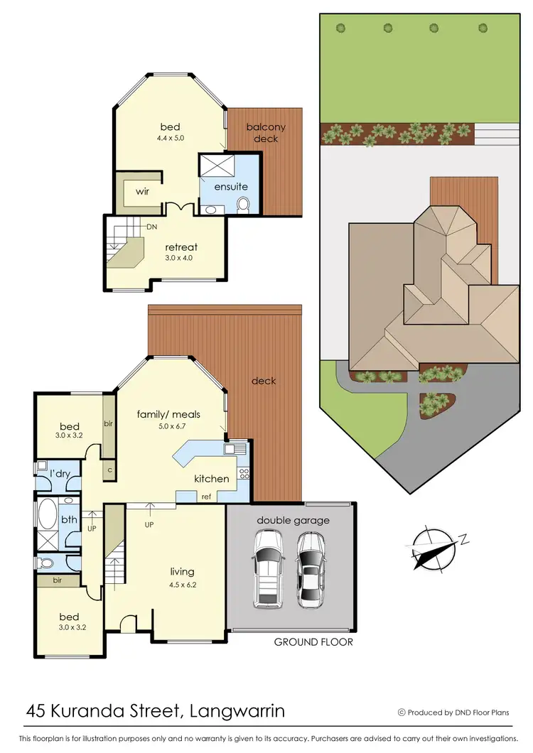 Floorplan of Homely house listing, 45 Kuranda Street, Langwarrin VIC 3910