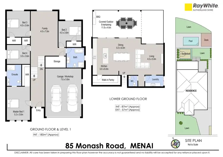 Floorplan of Homely house listing, 85 Monash Road, Menai NSW 2234
