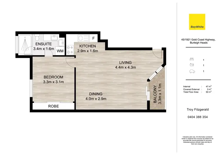 Floorplan of Homely unit listing, 45/1917-1921 Gold Coast Highway, Burleigh Heads QLD 4220