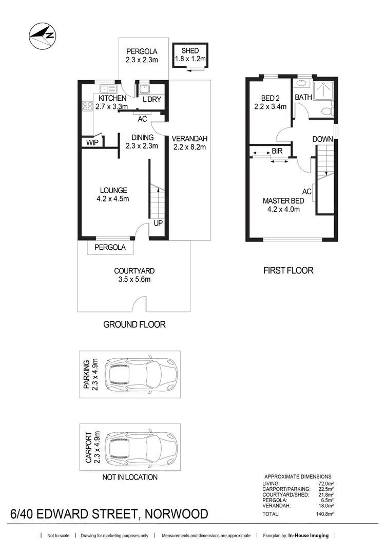 Floorplan of Homely townhouse listing, 6/40 Edward Street, Norwood SA 5067