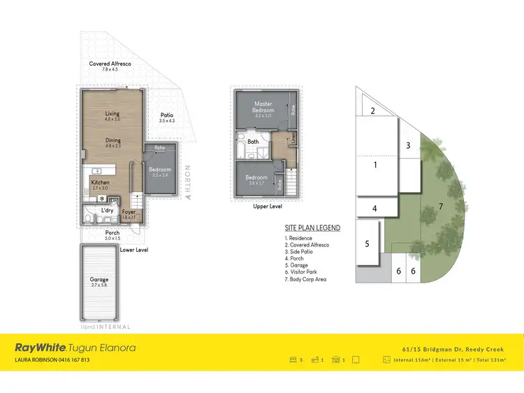 Floorplan of Homely townhouse listing, 61/15 Bridgman Drive, Reedy Creek QLD 4227