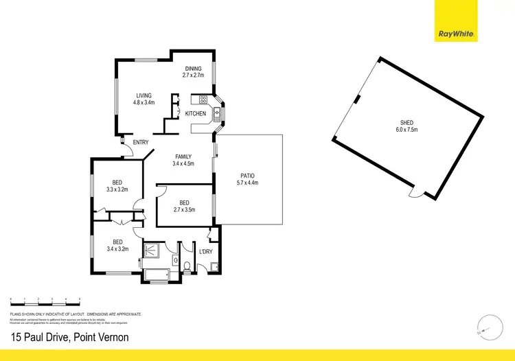 Floorplan of Homely house listing, 15 Paul Drive, Point Vernon QLD 4655