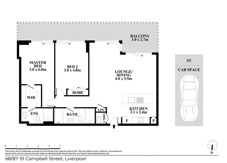 Floorplan of Homely apartment listing, 68/87-91 Campbell Street, Liverpool NSW 2170