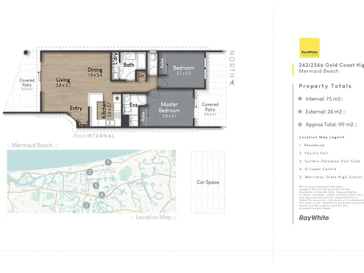 Floorplan of Homely apartment listing, 242/2360 Gold Coast Highway, Mermaid Beach QLD 4218