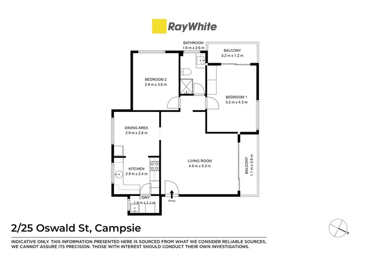 Floorplan of Homely block of units listing, 1-4/25 Oswald Street, Campsie NSW 2194