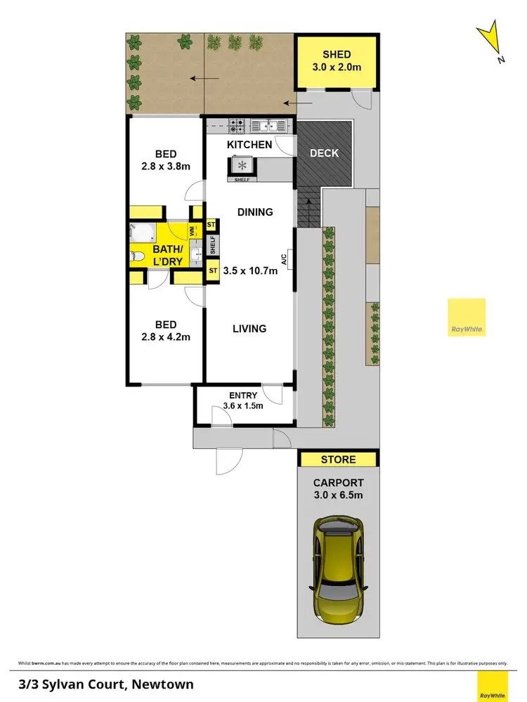 Floorplan of Homely townhouse listing, 3/1 Sylvan Court, Newtown VIC 3220