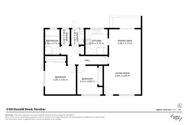 Floorplan of Homely townhouse listing, 5/69 Donald Road, Karabar NSW 2620