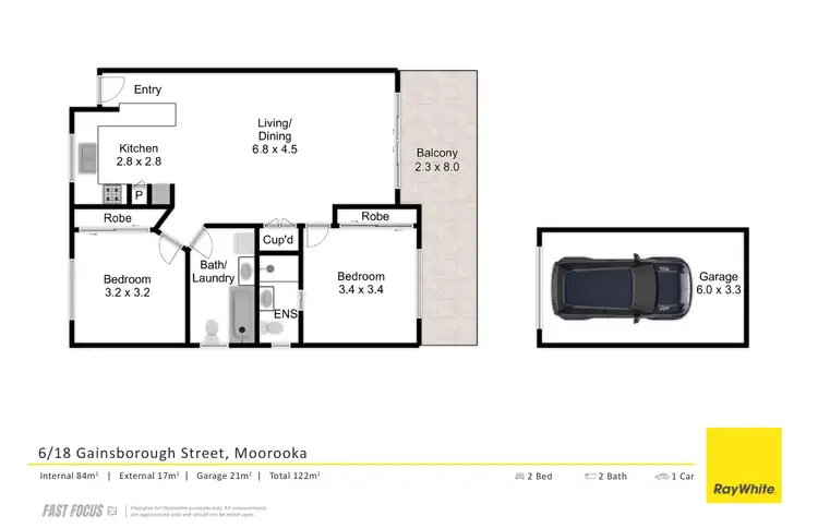 Floorplan of Homely unit listing, 6/18 Gainsborough Street, Moorooka QLD 4105