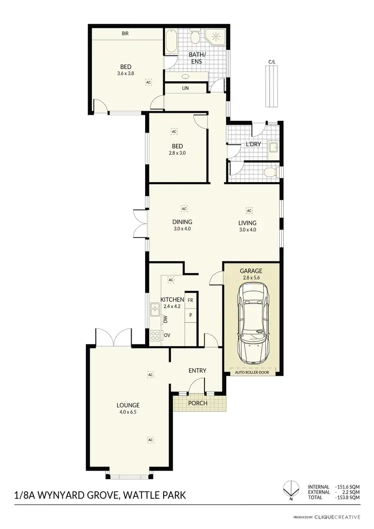 Floorplan of Homely unit listing, 1/8A Wynyard Grove, Wattle Park SA 5066