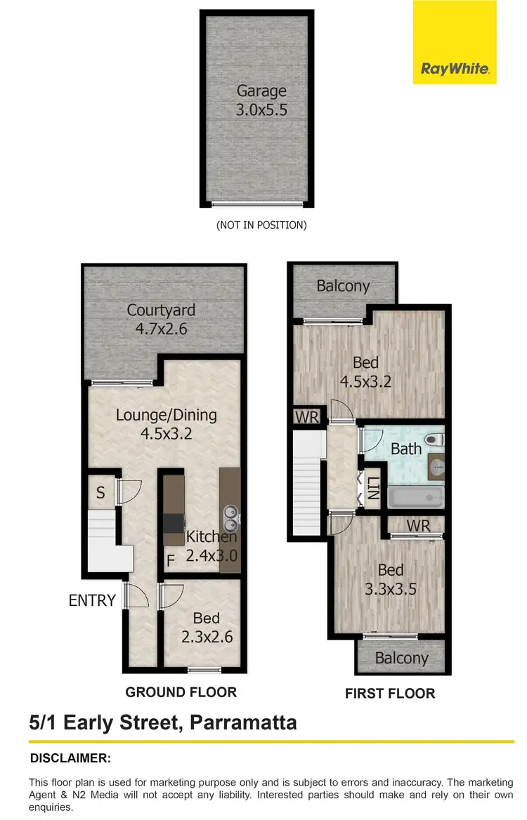 Floorplan of Homely unit listing, 5/1 Early Street, Parramatta NSW 2150