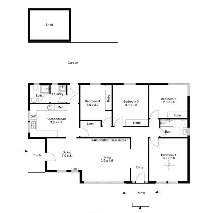 Floorplan of Homely house listing, 462 Tapleys Hill Road, Fulham Gardens SA 5024