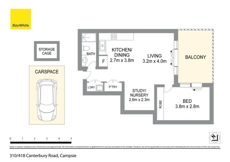 Floorplan of Homely apartment listing, 310/420 Canterbury Road (Entry via Scahill Street), Campsie NSW 2194