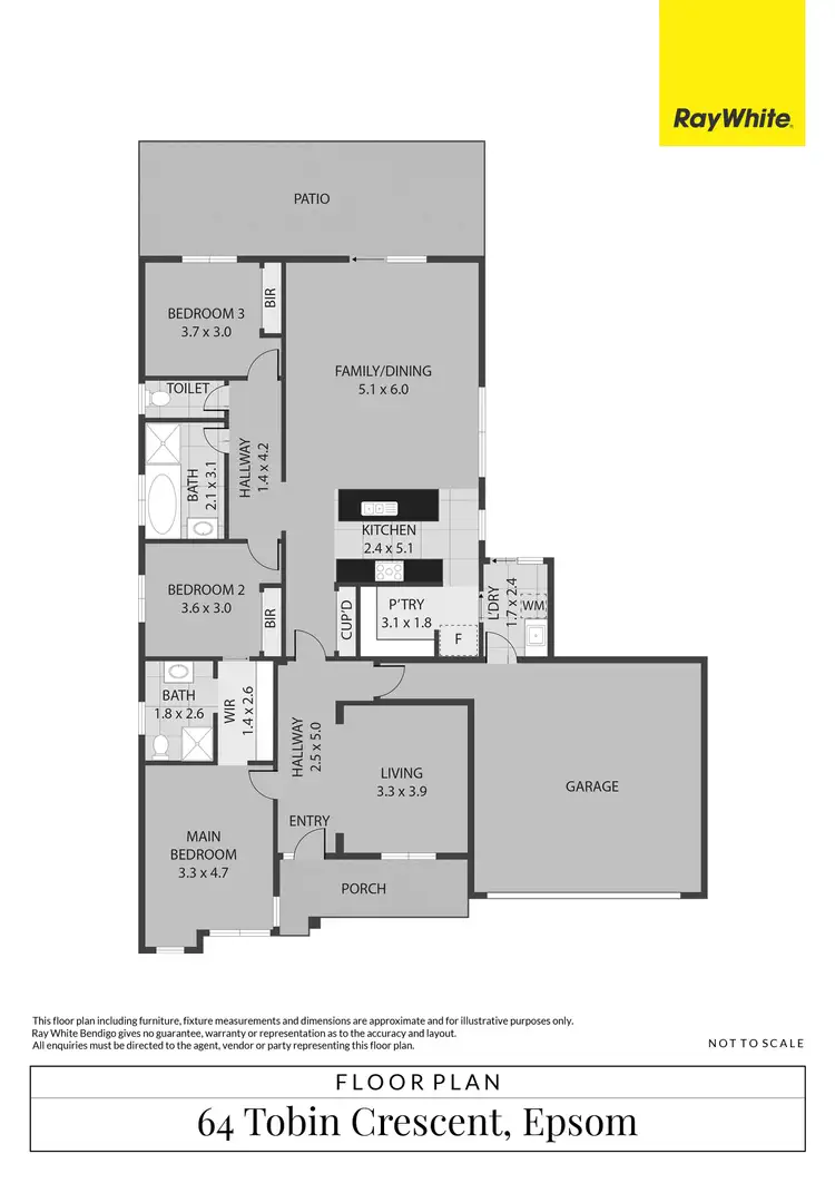 Floorplan of Homely house listing, 64 Tobin Crescent, Epsom VIC 3551