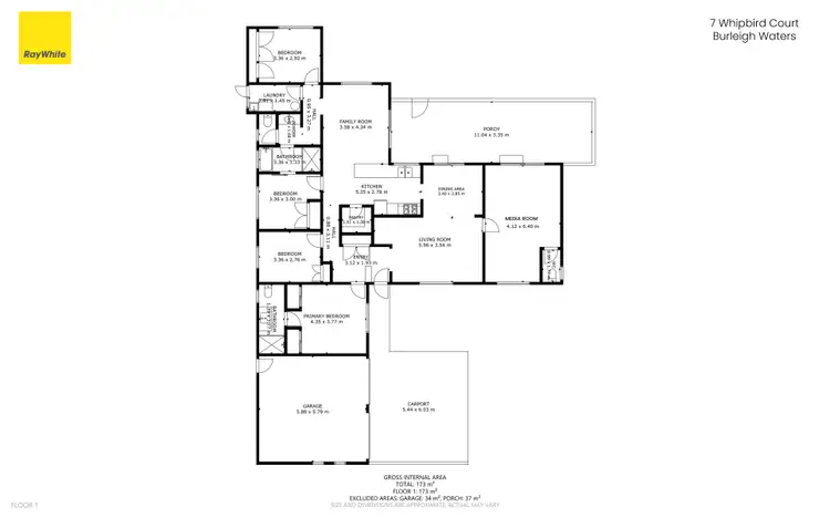 Floorplan of Homely house listing, 7 Whipbird Court, Burleigh Waters QLD 4220
