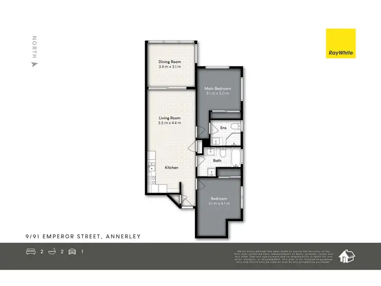 Floorplan of Homely unit listing, 9/91 Emperor Street, Annerley QLD 4103