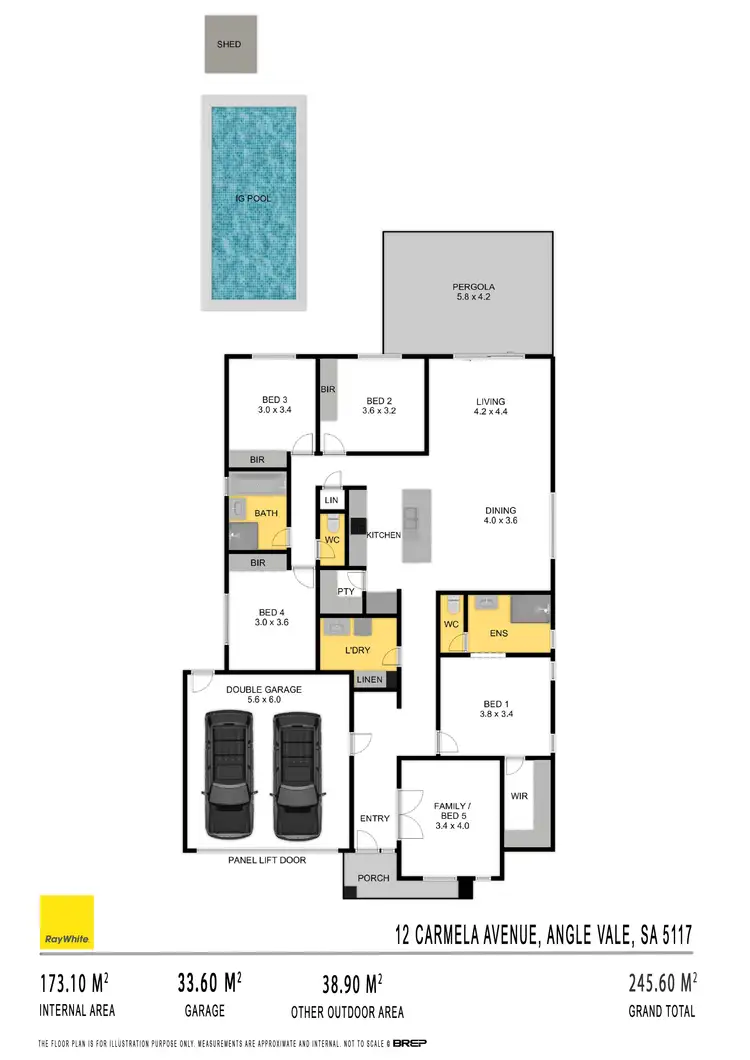 Floorplan of Homely house listing, 12 Carmela Avenue, Angle Vale SA 5117