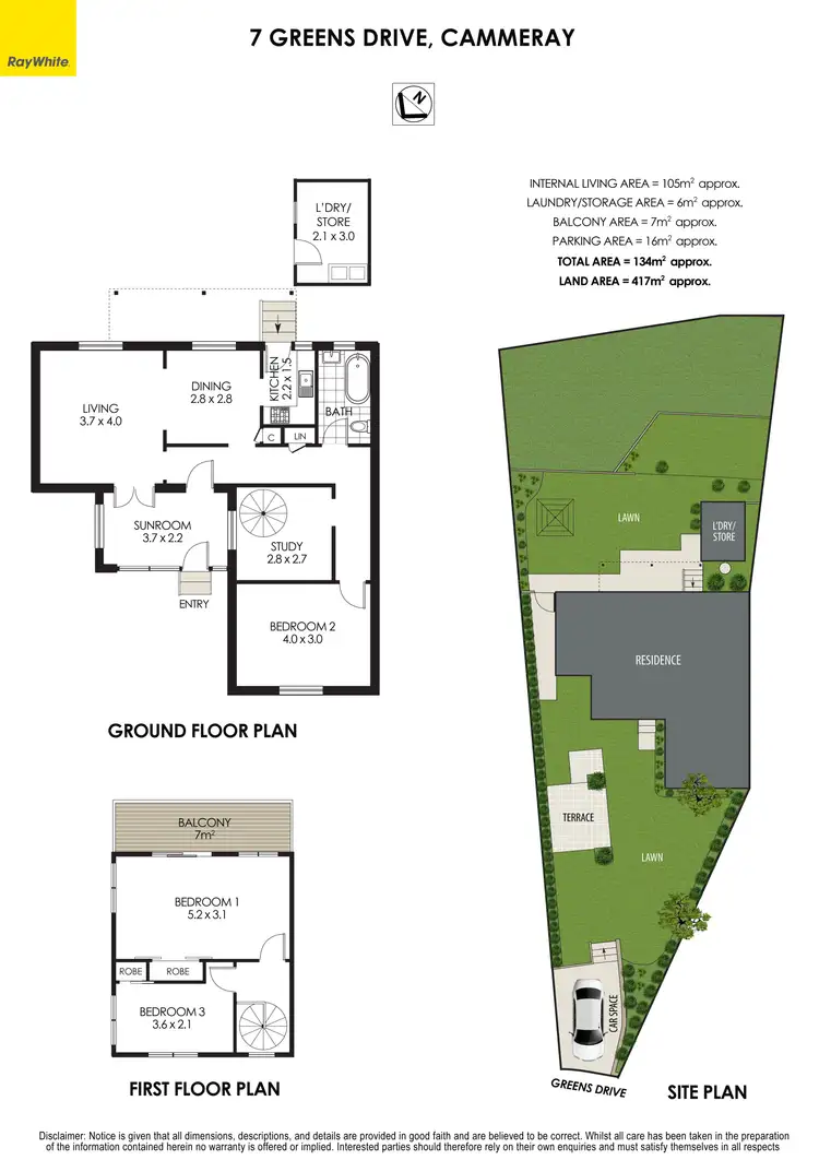 Floorplan of Homely house listing, 7 Greens Drive, Cammeray NSW 2062