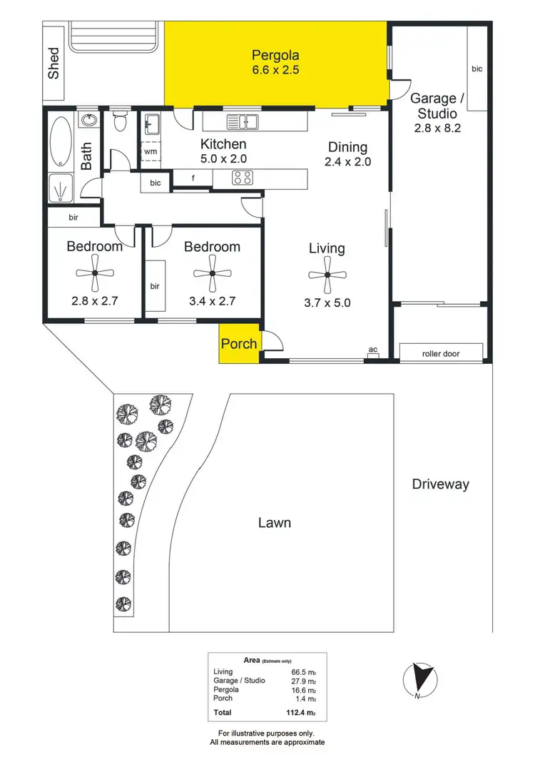 Floorplan of Homely unit listing, 2/24 Hill Avenue, Cumberland Park SA 5041