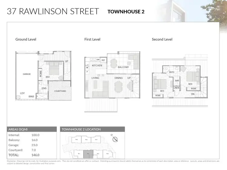 Floorplan of Homely townhouse listing, 2/37 Rawlinson Street, Murarrie QLD 4172