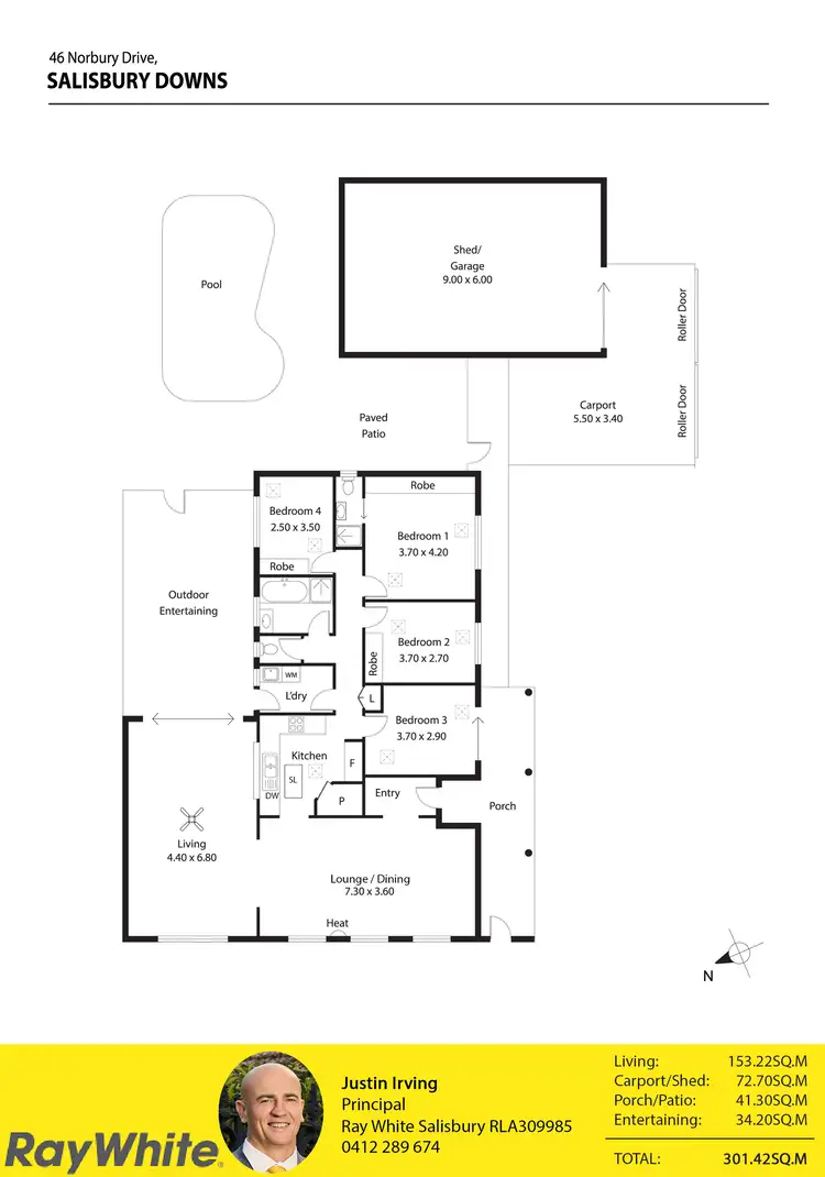 Floorplan of Homely house listing, 46 Norbury Drive, Salisbury Downs SA 5108