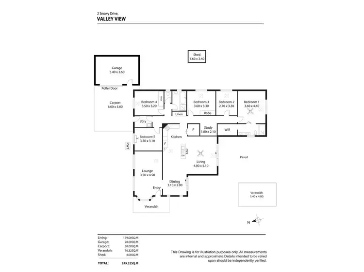 Floorplan of Homely house listing, 2 Snowy Drive, Valley View SA 5093