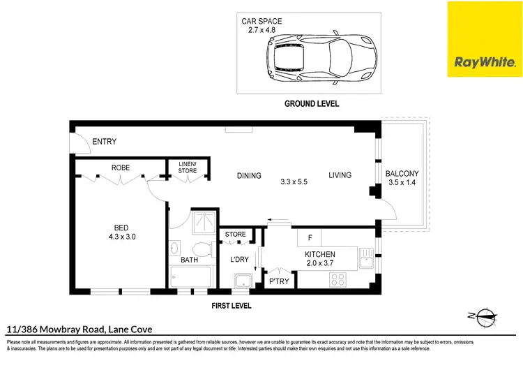 Floorplan of Homely unit listing, 11/386 Mowbray Road, Lane Cove NSW 2066