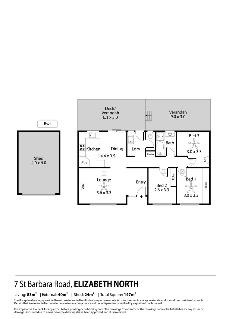 Floorplan of Homely house listing, 7 St Barbara Road, Elizabeth North SA 5113