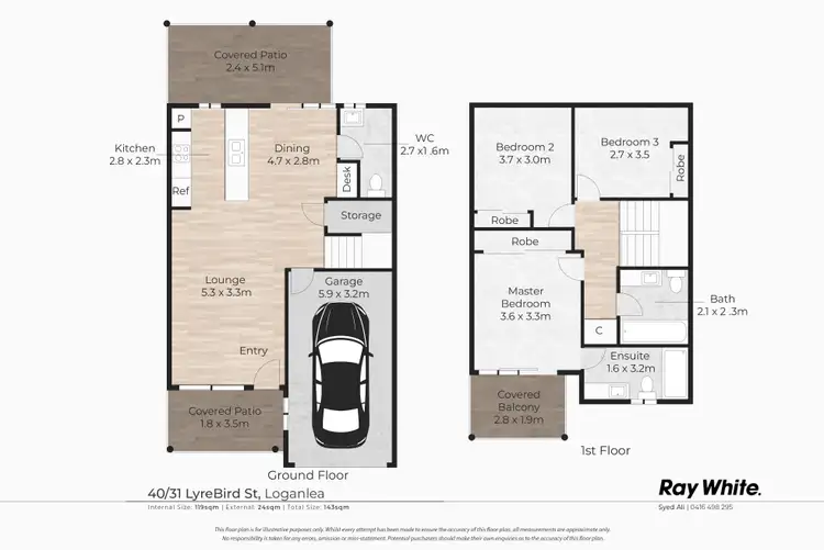 Floorplan of Homely townhouse listing, 40/31 Lyrebird Street, Loganlea QLD 4131