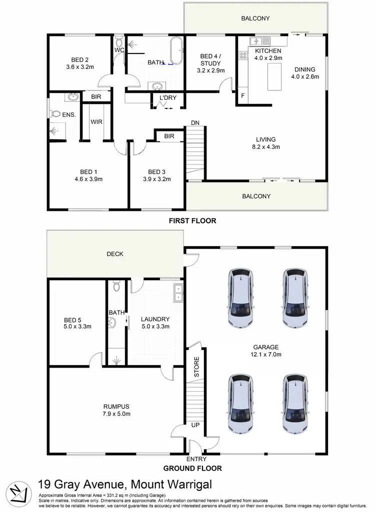 Floorplan of Homely house listing, 19 Gray Avenue, Mount Warrigal NSW 2528