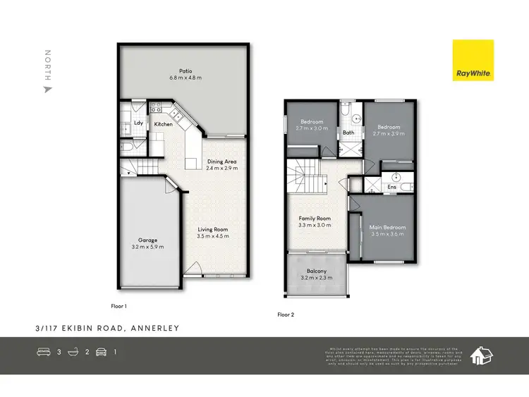 Floorplan of Homely townhouse listing, 3/117 Ekibin Road, Annerley QLD 4103