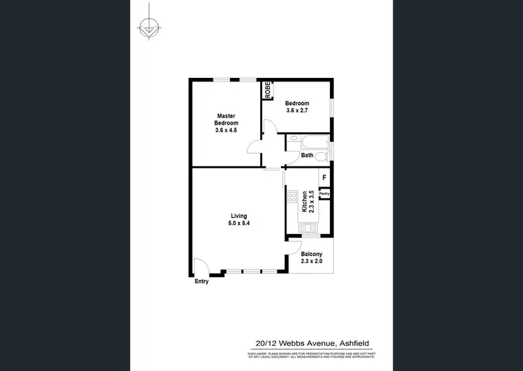Floorplan of Homely apartment listing, 20/12 Webbs Avenue, Ashfield NSW 2131