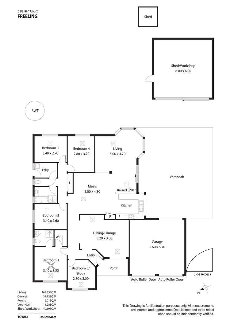 Floorplan of Homely other listing, 3 Bessen Court, Freeling SA 5372