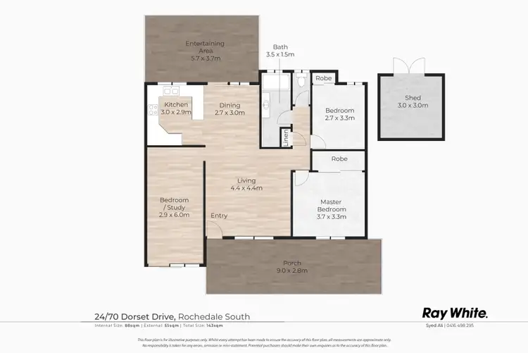 Floorplan of Homely townhouse listing, 24/70 Dorset Drive, Rochedale South QLD 4123