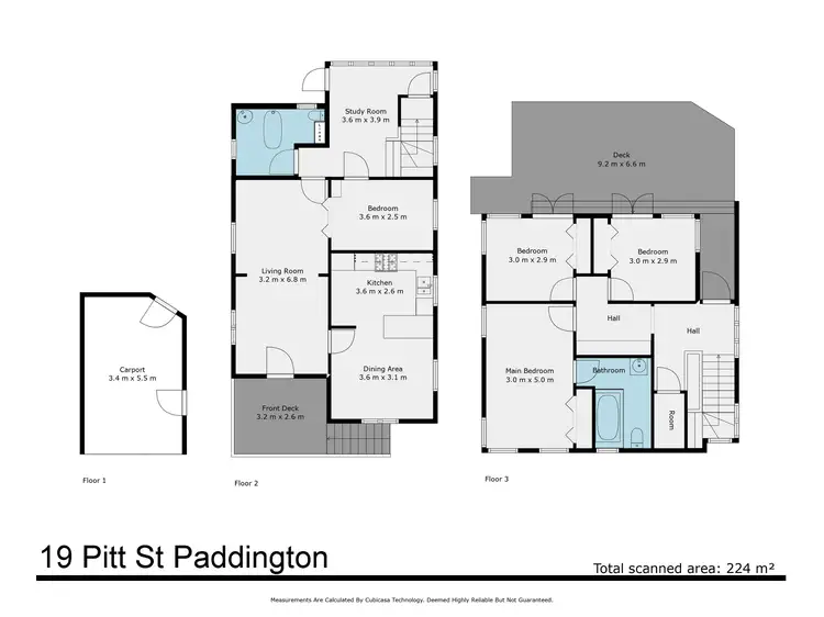 Floorplan of Homely house listing, 19 Pitt Street, Paddington QLD 4064