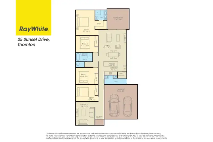 Floorplan of Homely house listing, 25 Sunset Drive, Thornton NSW 2322