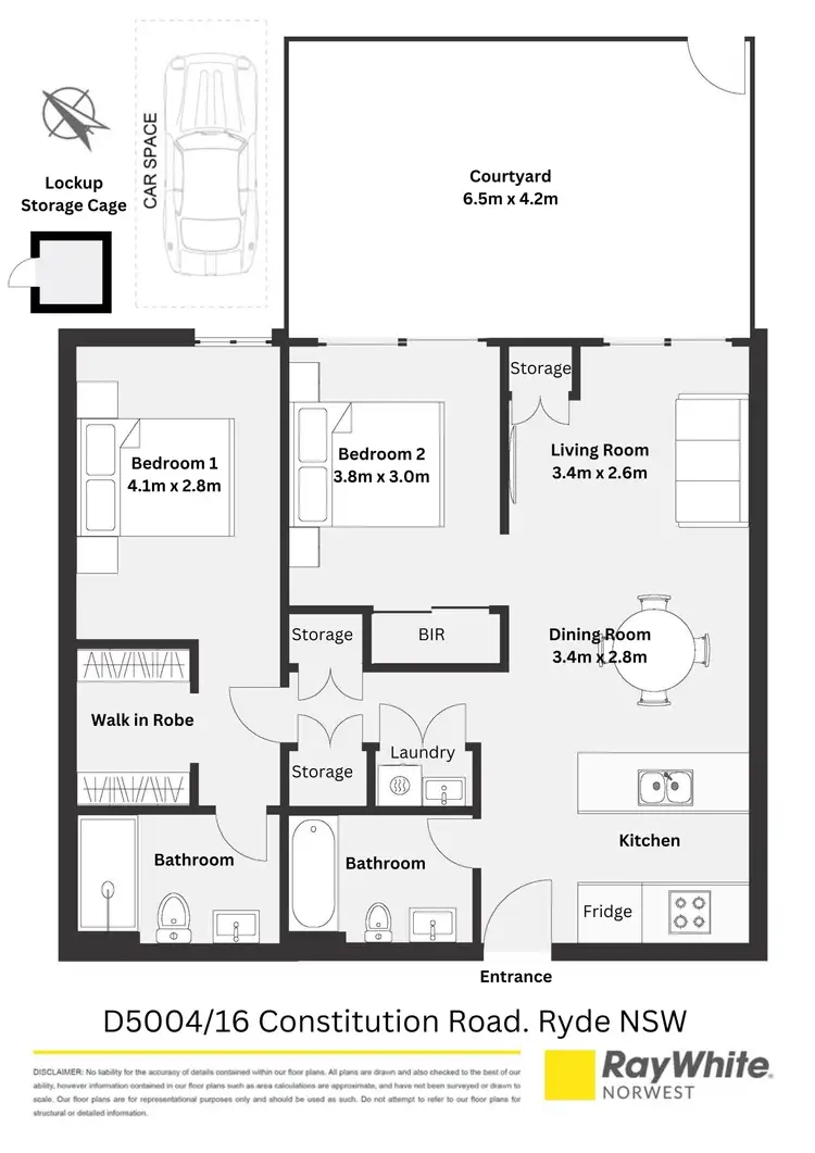 Floorplan of Homely apartment listing, 4/16 Constitution Road, Ryde NSW 2112