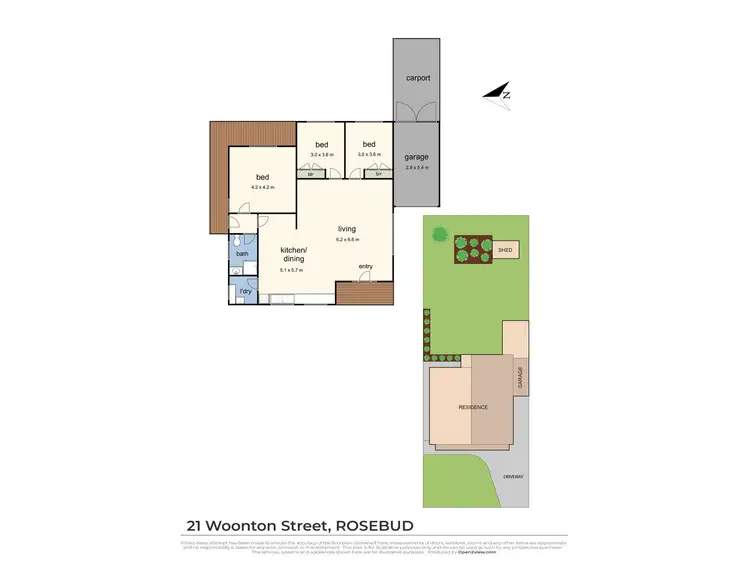 Floorplan of Homely house listing, 21 Woonton Street, Rosebud VIC 3939