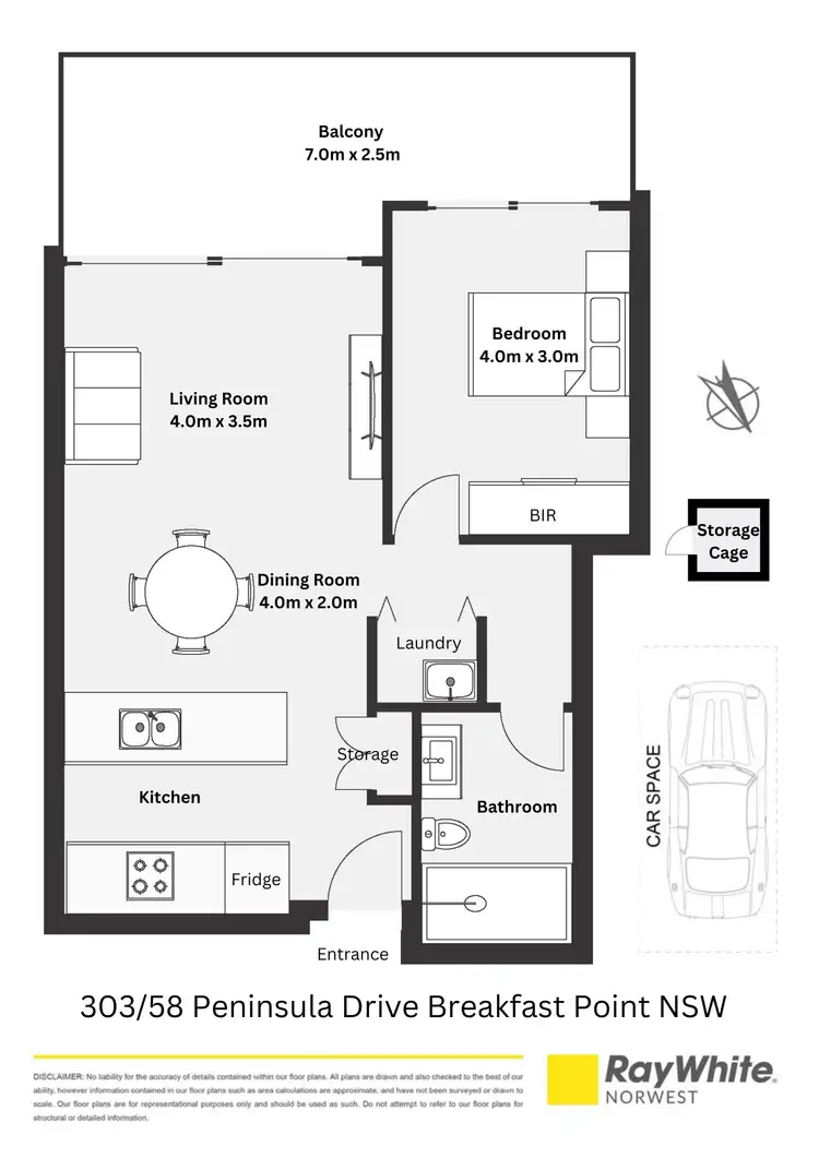 Floorplan of Homely apartment listing, 303/58 Peninsula Drive, Breakfast Point NSW 2137